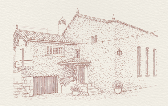 Ilustração da Quinta de Santo António do Freixo